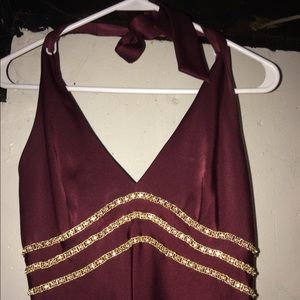 BCBG Maxima size 12 wine long formal dress.